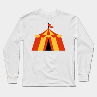 Circus Tent Funny Nursery Cartoon Drawing Design Long Sleeve T-Shirt